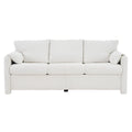 Modern 3 Seater Sofa Chenille Couch Plush Triple Seater Sofa With High Density Foam Cushions, Deep Seat Living Room Couch For Family Room, Apartment & Home Theater - Ivory White