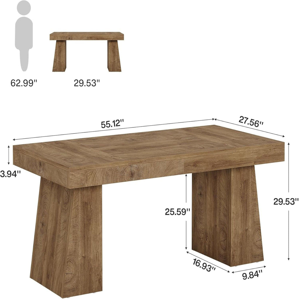Executive Desk, Workstation With Double Trapezoid Base