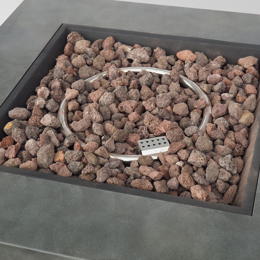 Outdoor Patio Gas Burning Fire Pit Table 50, 000 Btu, Square