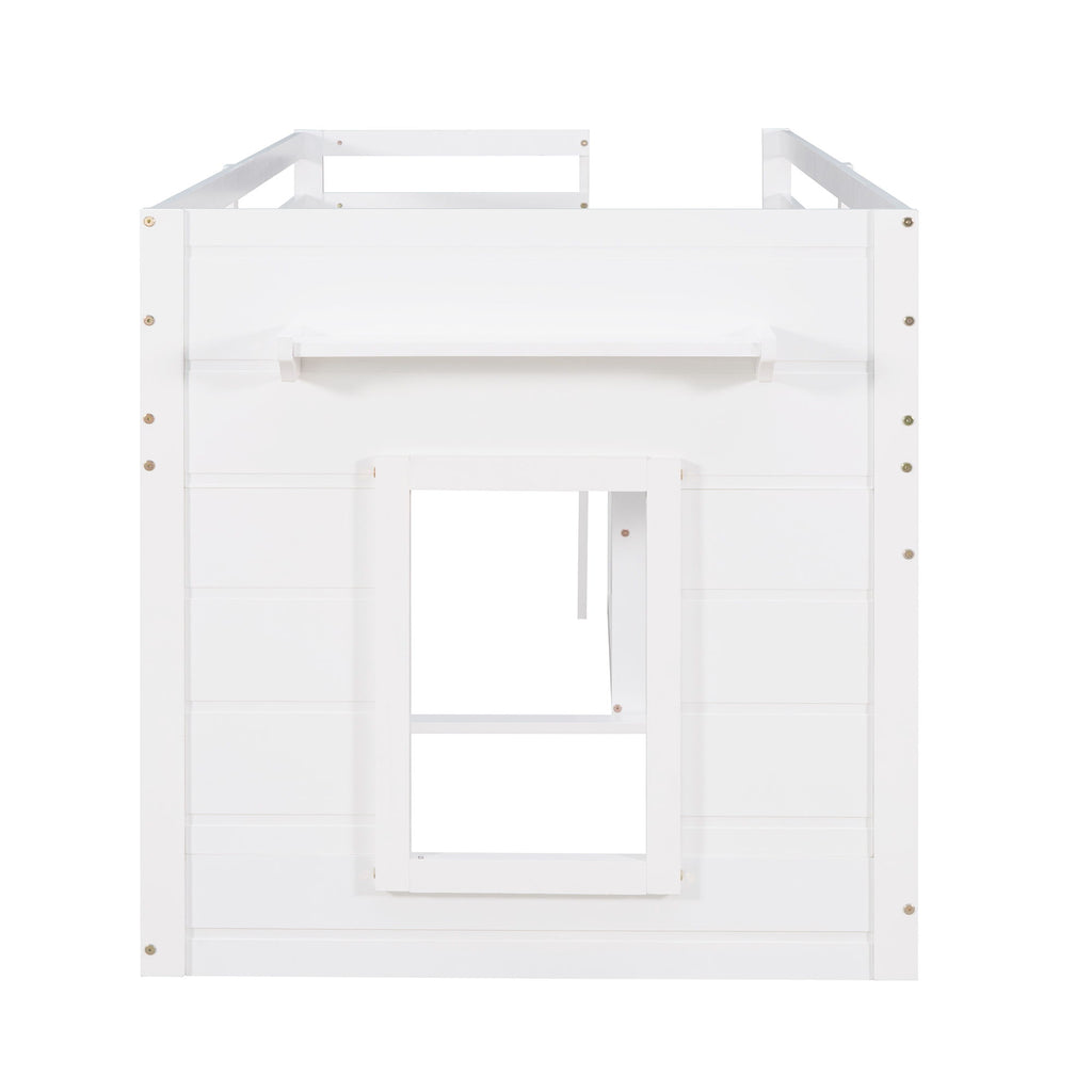 Loft Bed With Cabinet And Shelf