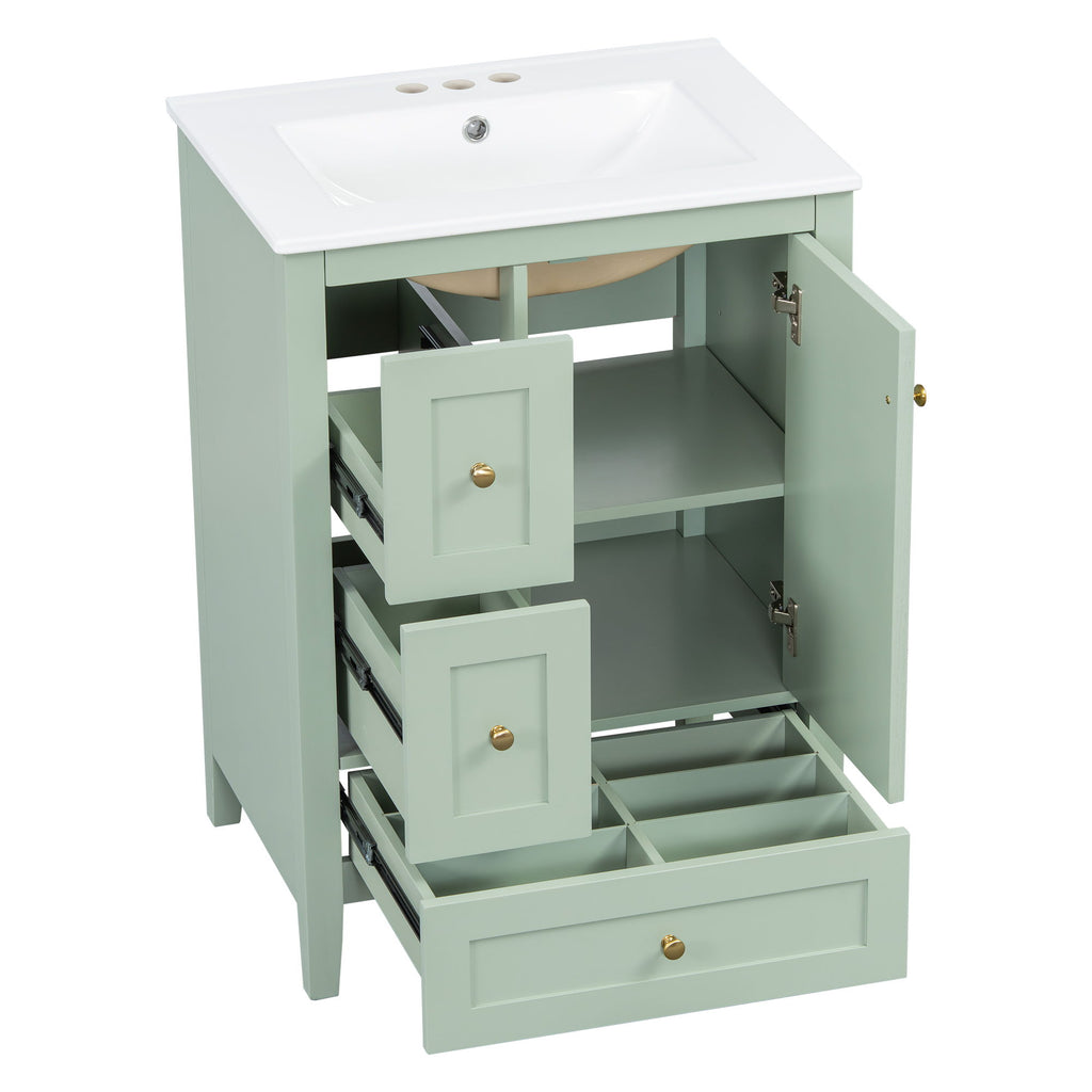 Bathroom Vanity With Storage, Removable Dividers