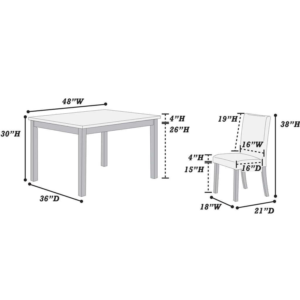 Dining Table With 4 Upholstered Side Chairs