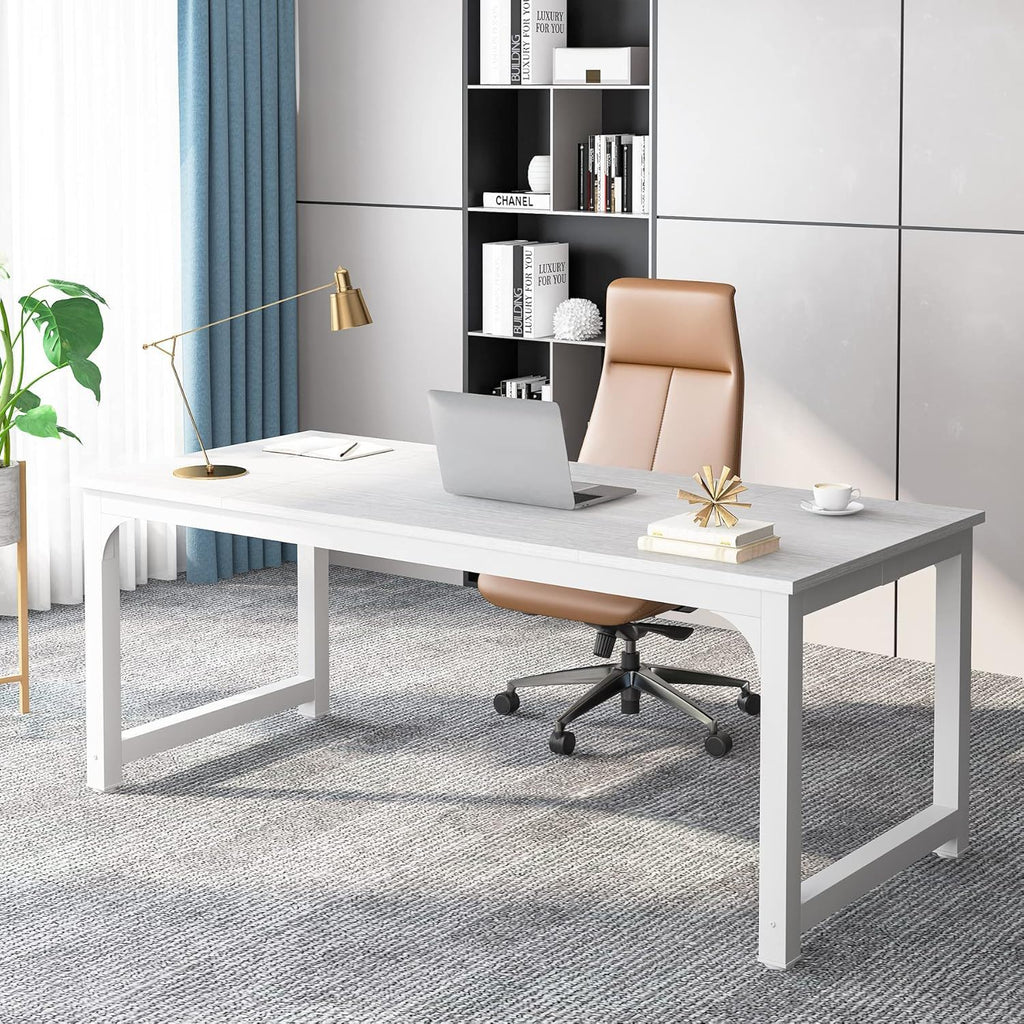 Executive Office Desk, Large Modern Computer Workstation