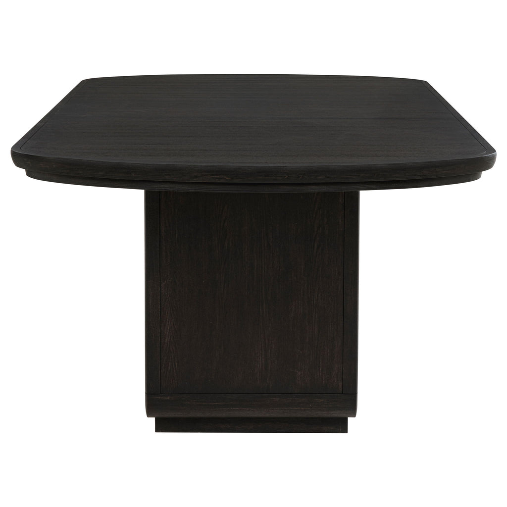 Bangor - Extension Dining Table With Pedestal Base - Black