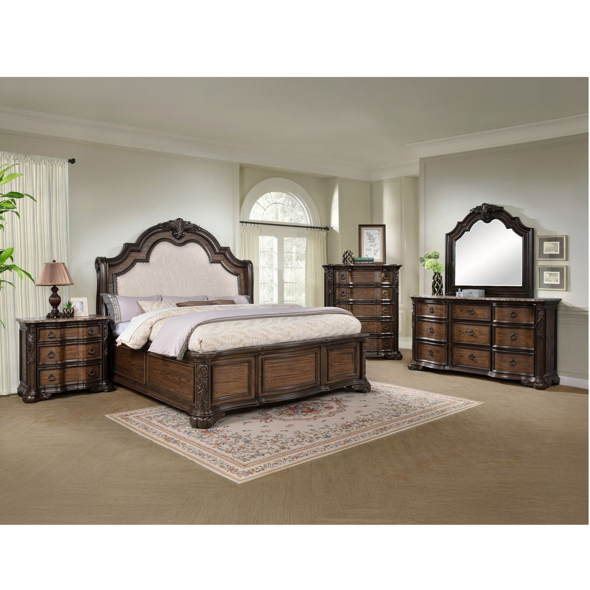 5 Drawer Chest - Brown / Coffee
