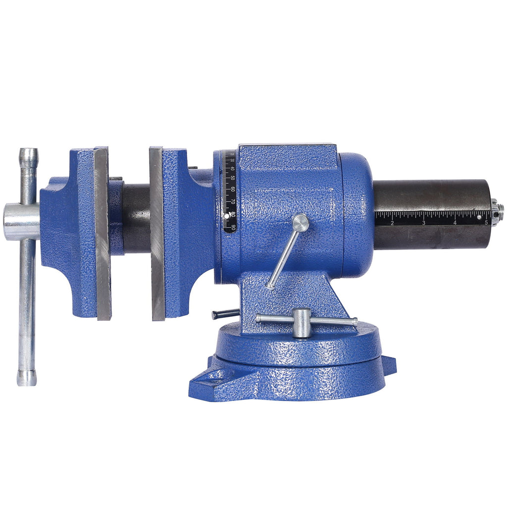 Heavy Duty 5" Multi Jaw Rotating Bench Vise With 360 Degree Swivel Base And Head
