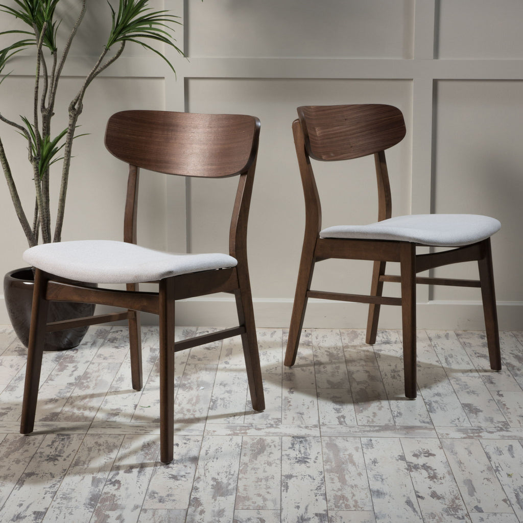 Elegant Fabric Dining Chair With Cushioned Seat