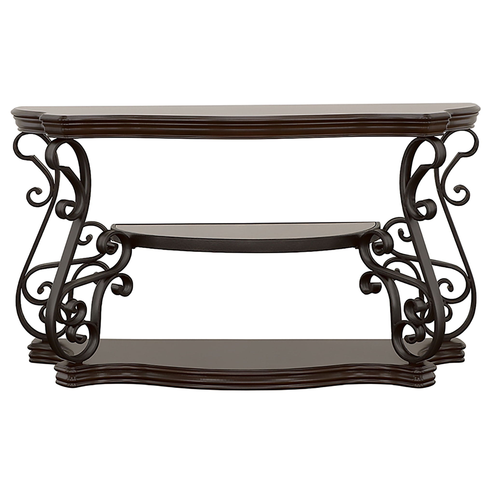 Gretta - Merlot 2 Shelf Sofa Console Table - Brown
