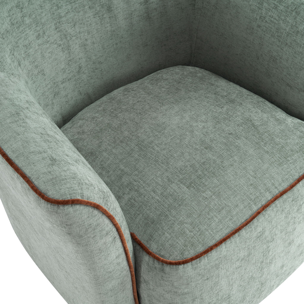 360° Swivel Accent Chair With Flared Arms