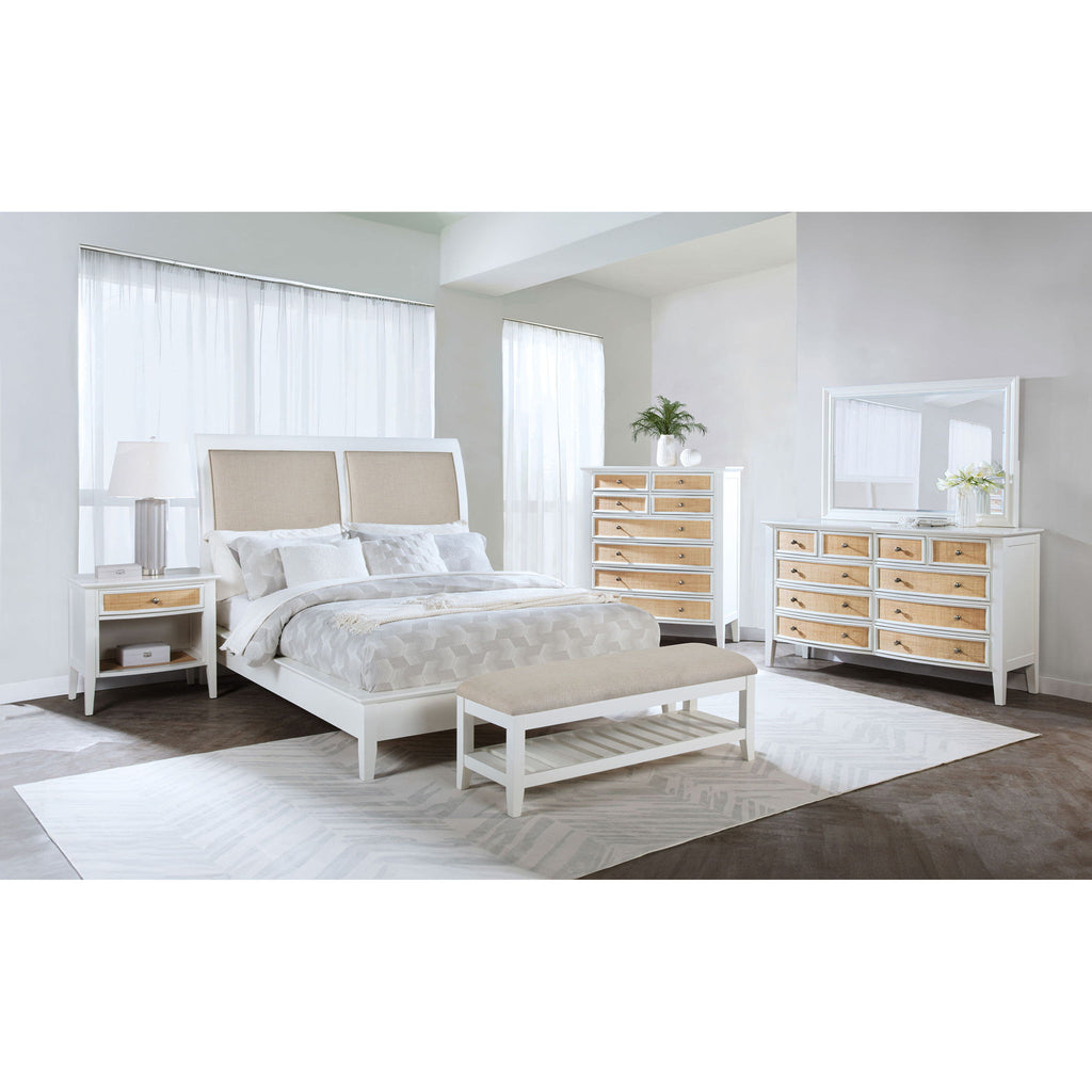 Talia - 10 Drawer Dresser And Mirror Set - White