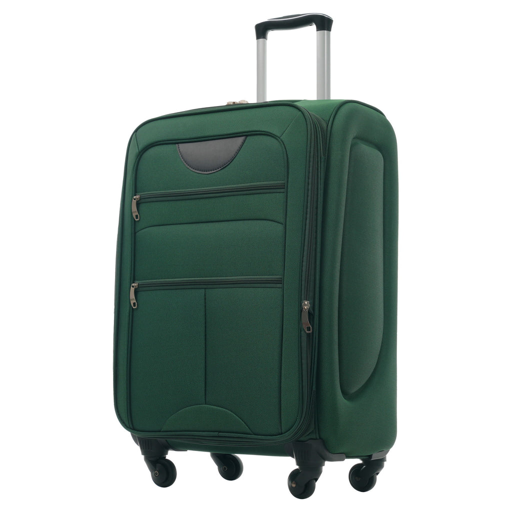 Softside Luggage Expandable 3 Piece Set Upright Spinner Lightweight Suitcase