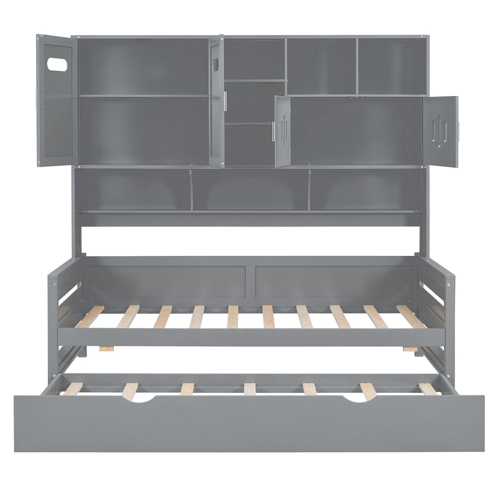 Daybed & All-In-One Cabinet And Shelf