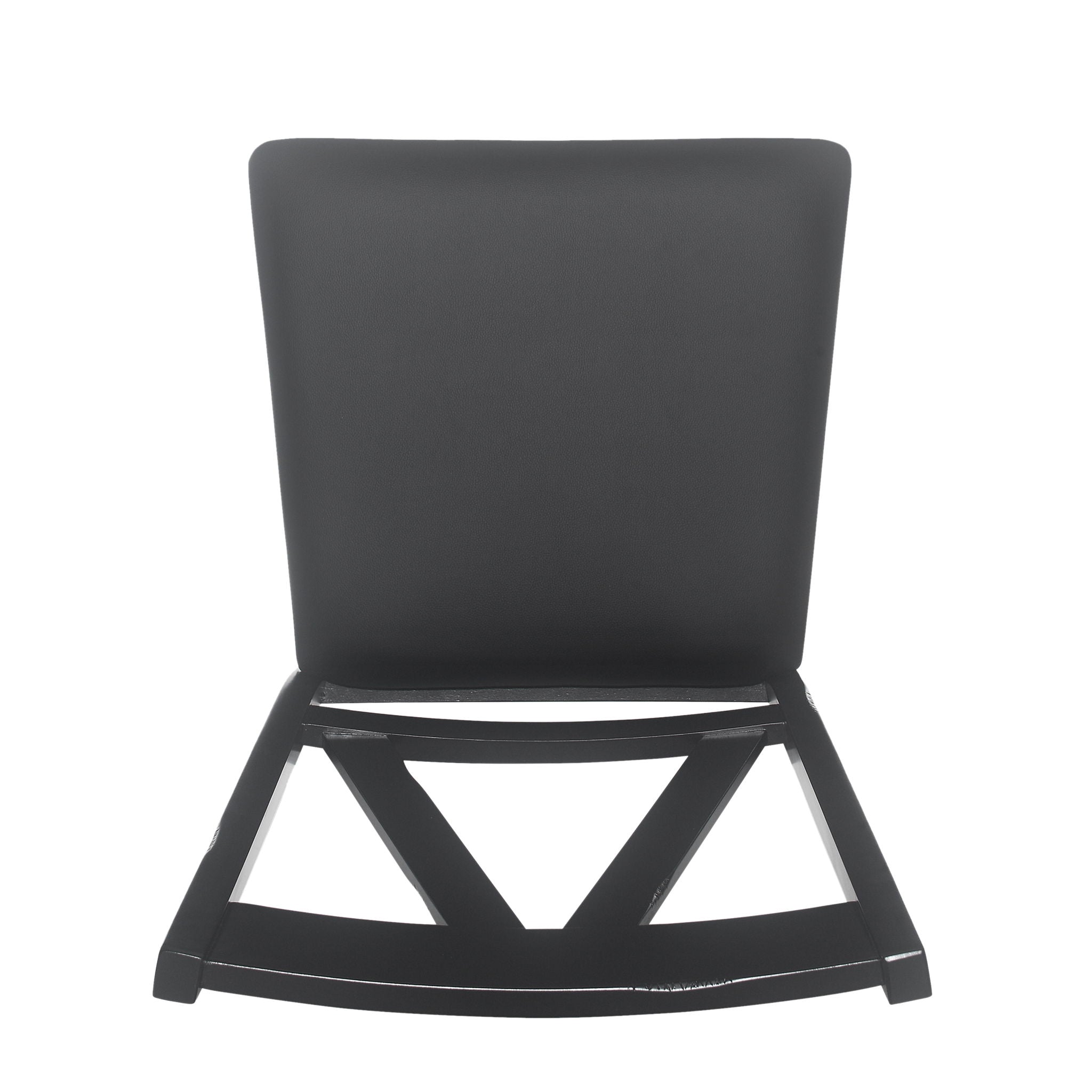 Farmhouse Style Dining Chair With Upholstered Seating - Black