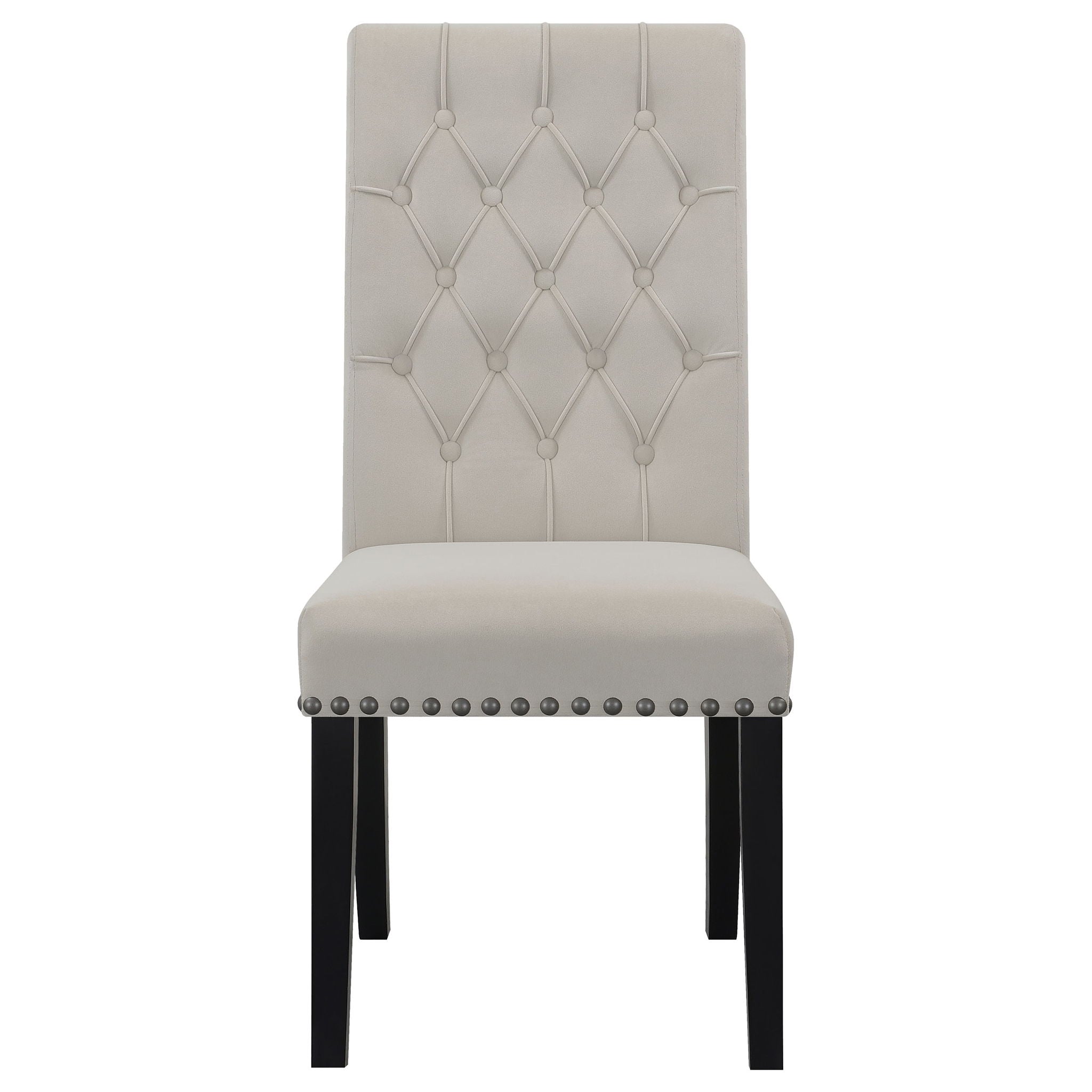 Tufted Rolled Backrest Side Chairs (Set of 2)