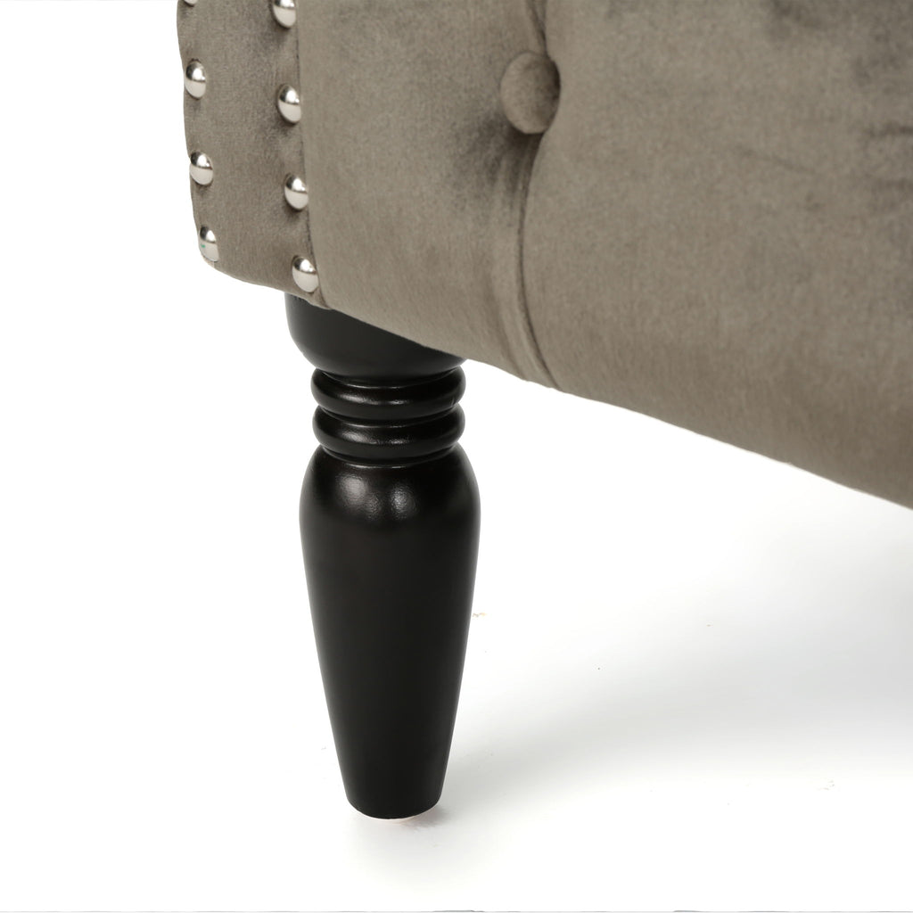 Antique Chesterfield Style Loveseat With Button Tufting
