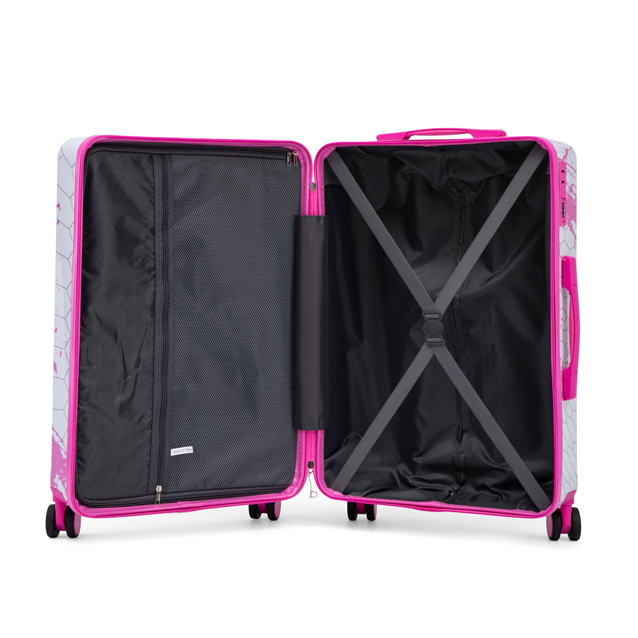 Luggage With Printed Pattern, Combination Lock