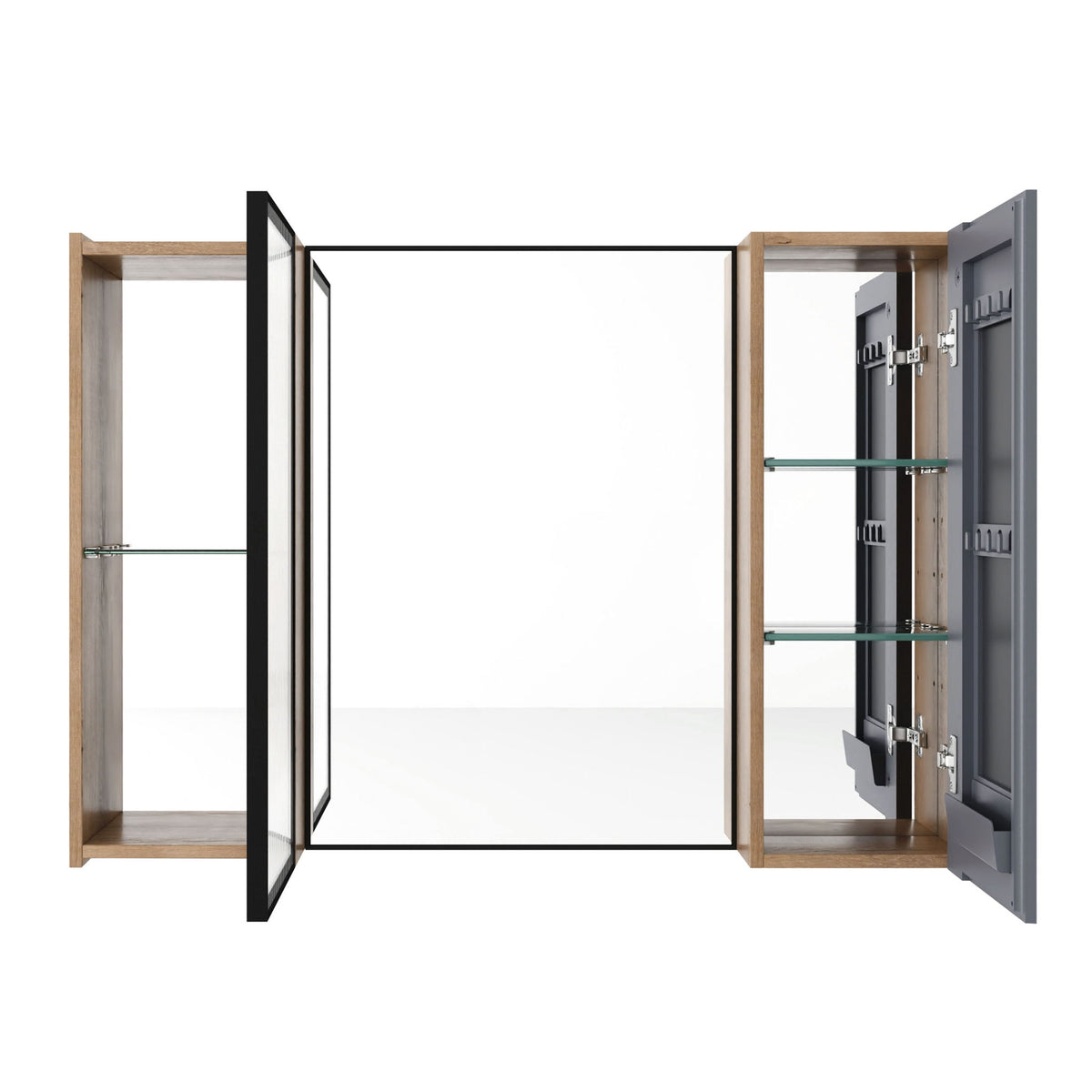 Wall Mounted Cabinet With Soft Close Door, Adjustable Shelves Storage For Bathroom - Imitative Oak