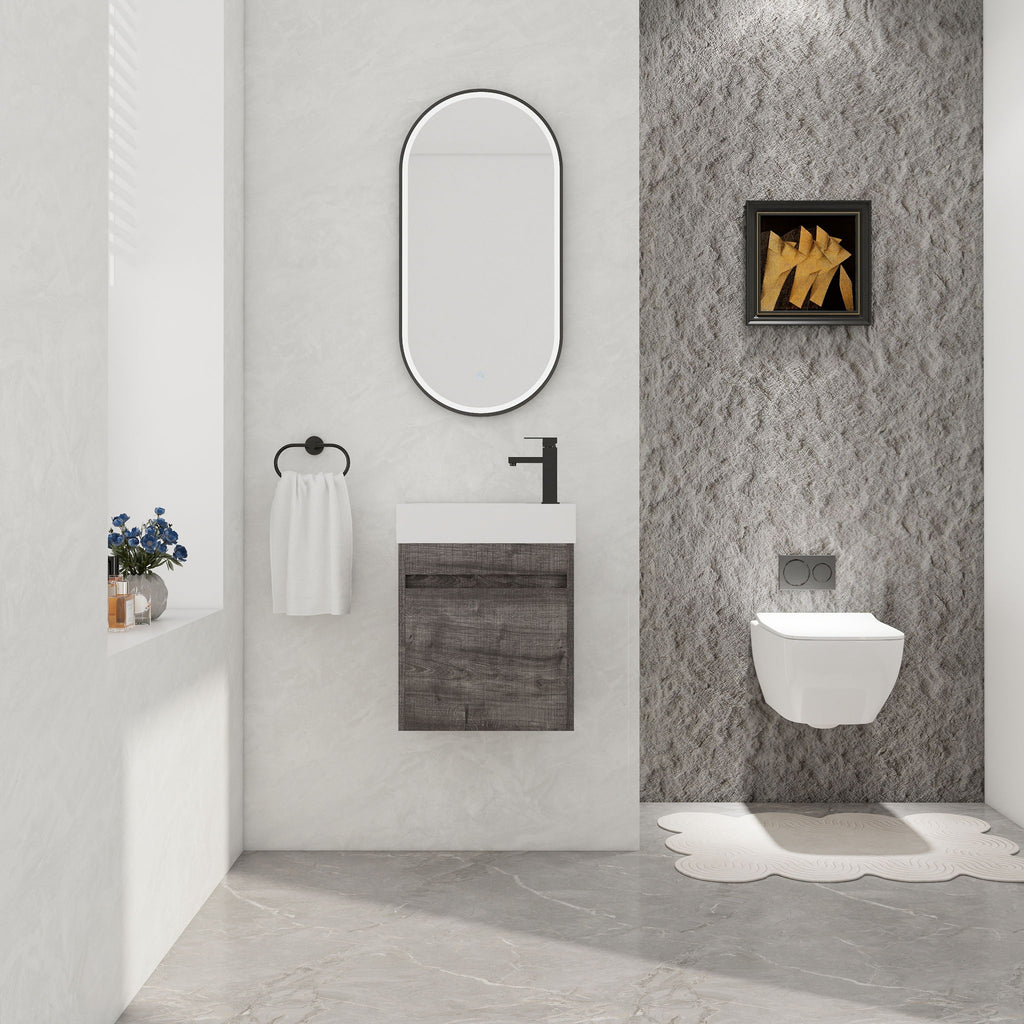 Sink Floating Bathroom Vanity With Soft Close Cabinet Door