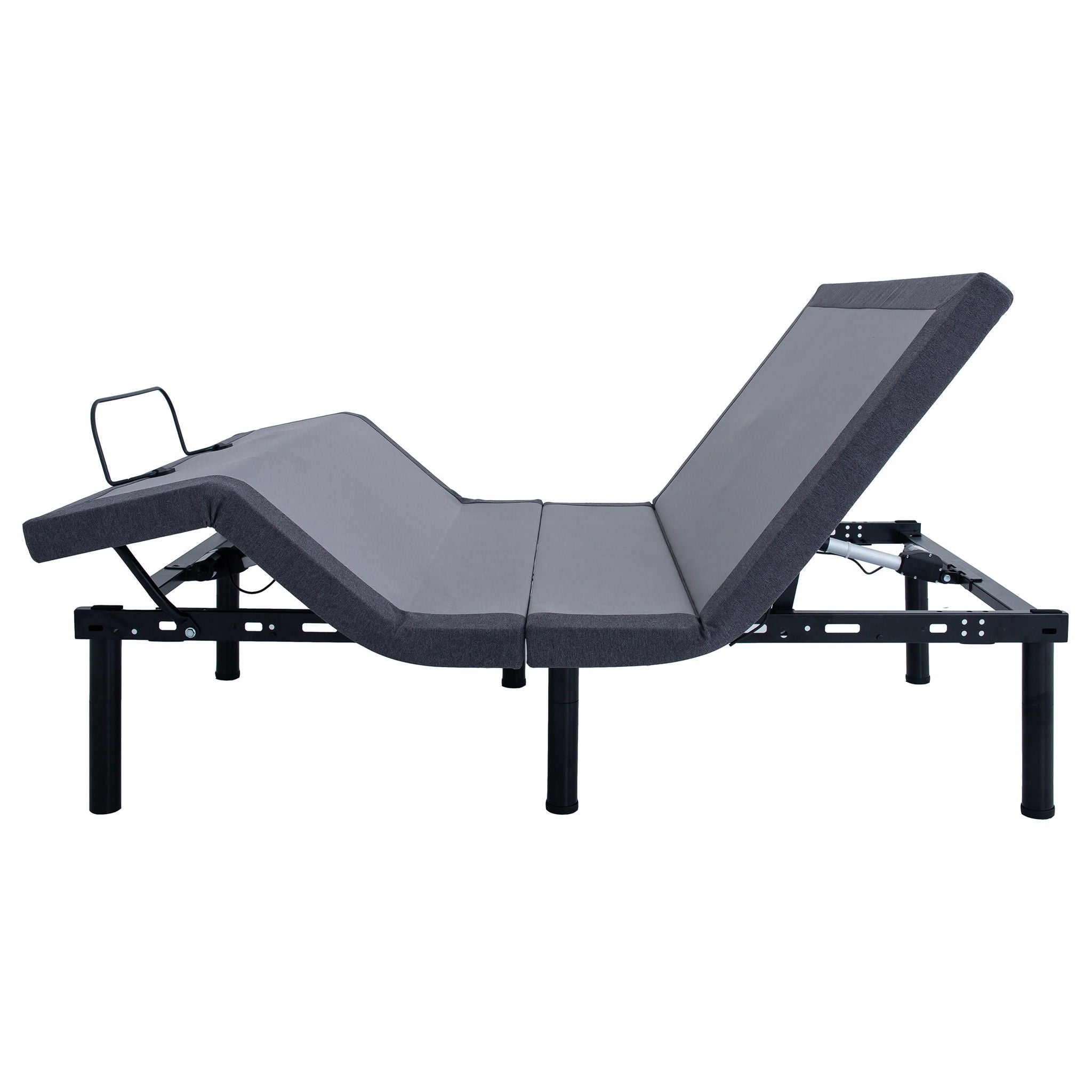 California King Adjustable Bed Base With Ergonomic Support And Wireless Remote Control - Black