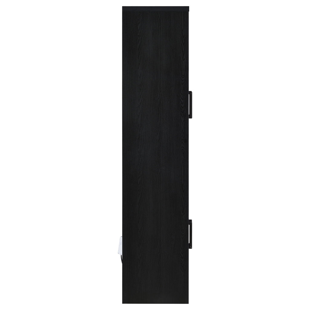 Shayne - 4 Door Display Cabinet With LED Lighting - Black