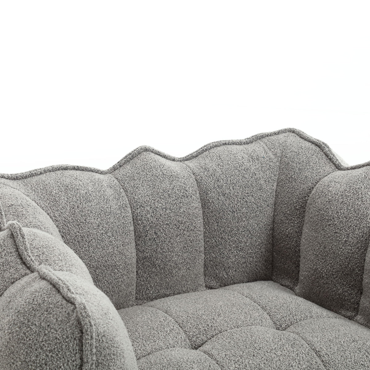 Soft Bean Bag Chair With High Resilient Foam (Chips) - Gray