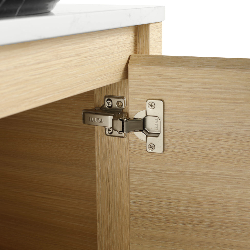 Mounted Bathroom Vanity & Art Sink & 2 Soft Close Doors