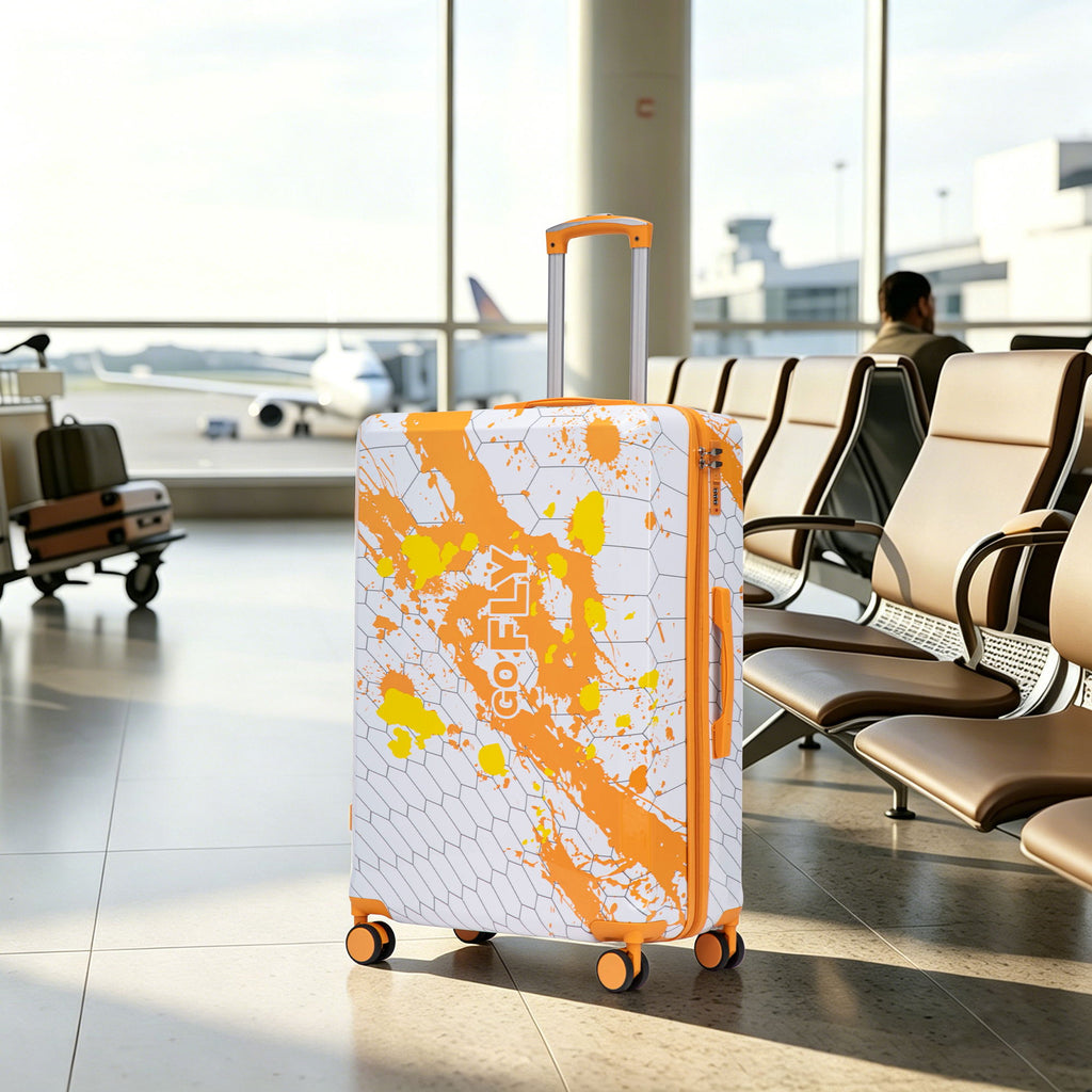 Luggage With Printed Pattern, Combination Lock