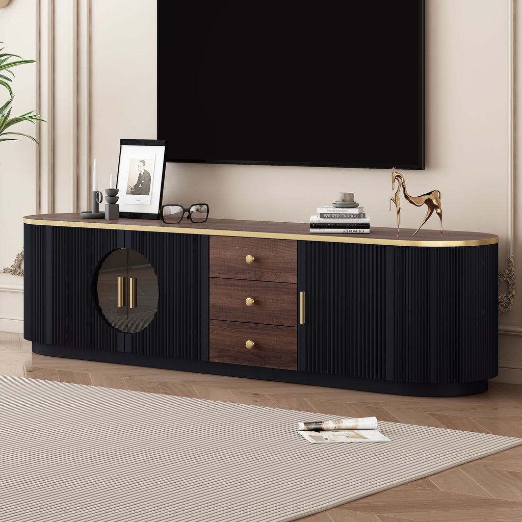 Minimalist TV Stand With 3 Drawers And 1 Shelf