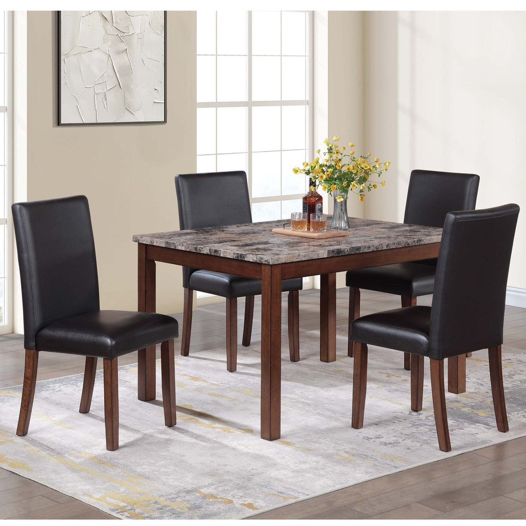 Dining Table With 4 Upholstered Side Chairs