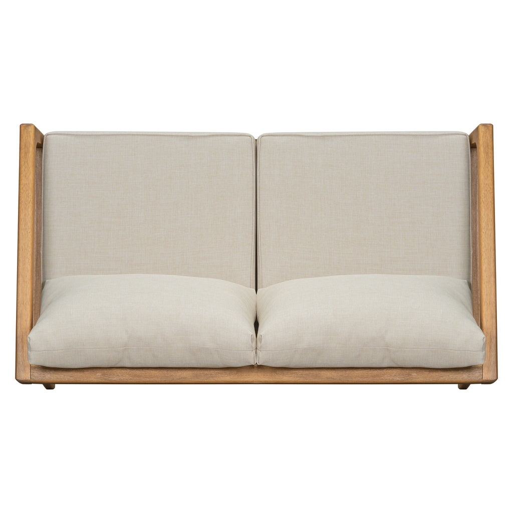 Westin - Outdoor Acacia Wood 4 Pieces Chat Set - Teak / Beige