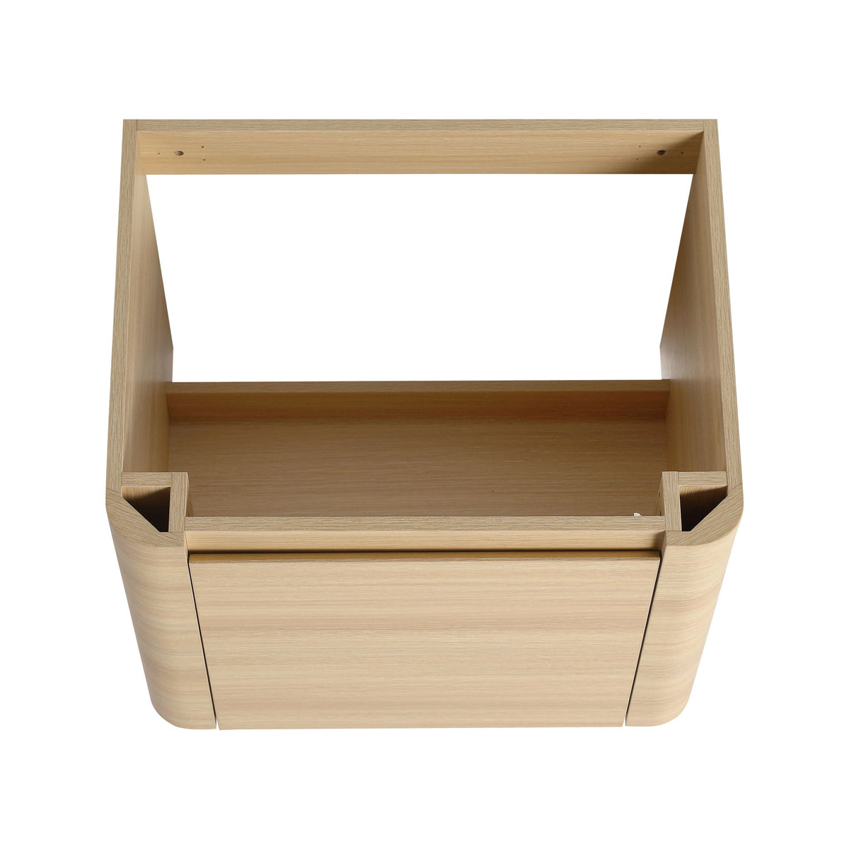 Wall Mounted Bathroom Vanity With Sink, Storage Shelves & Soft Close Door