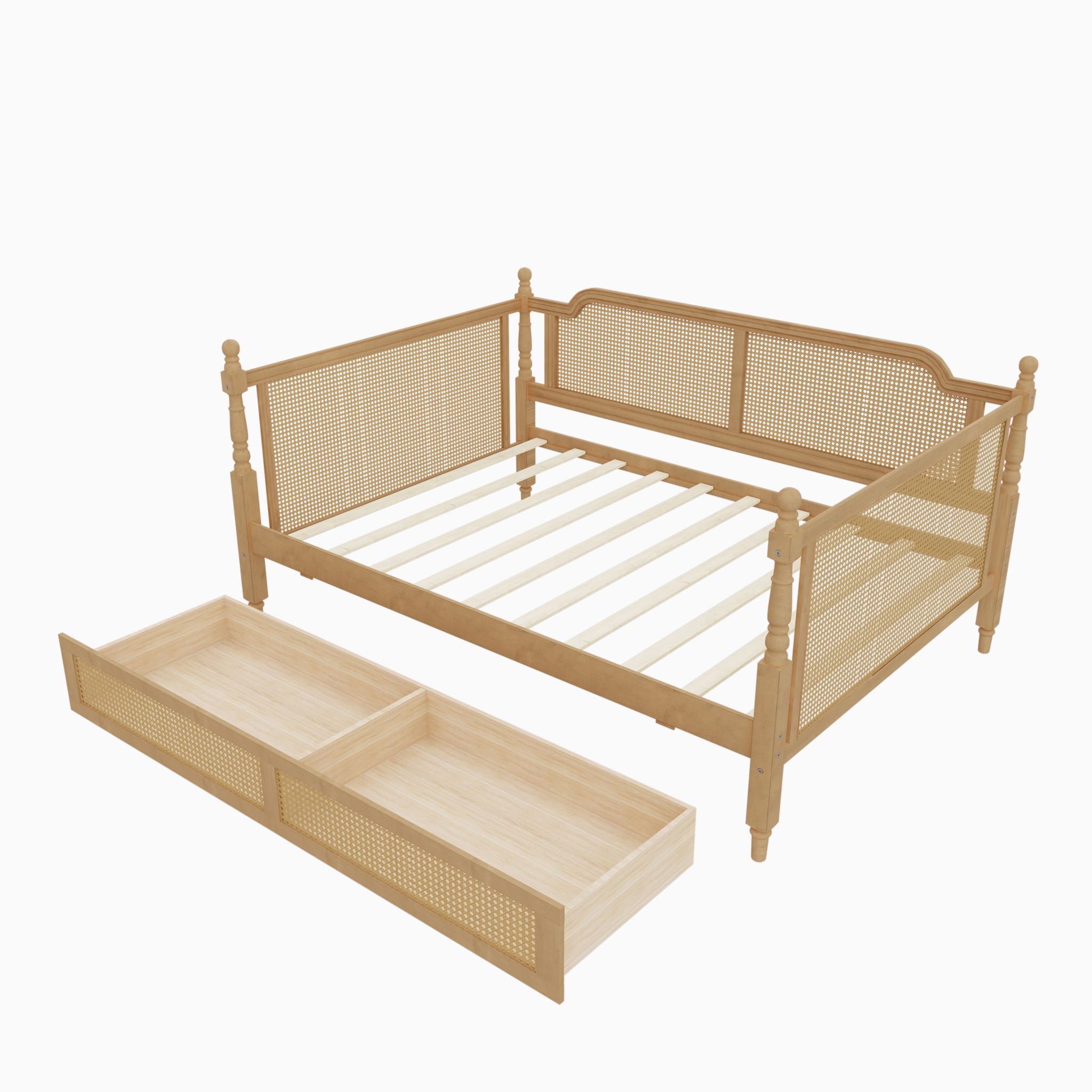 Full Size Daybed With 2 Drawers - Walnut