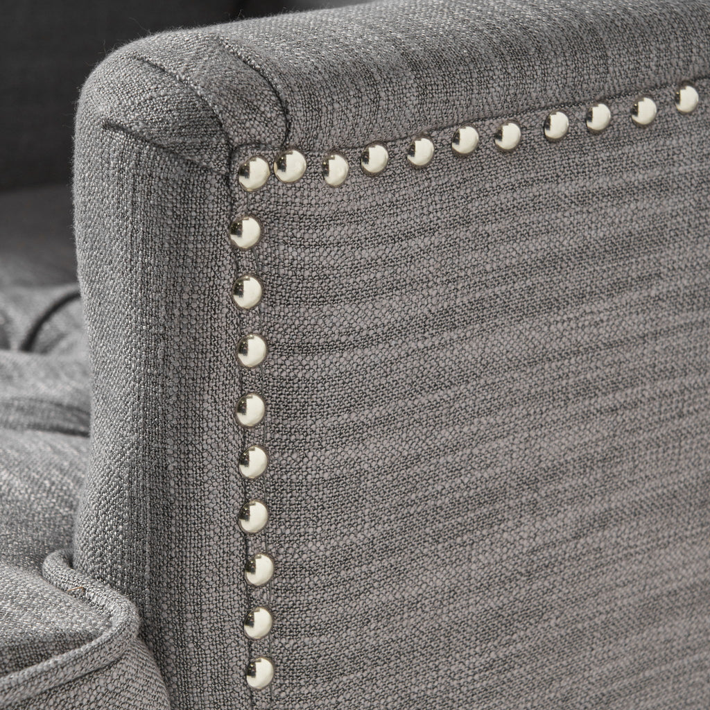 Harrison - Tufted Club Chair With Button Tufted Back And Birch Wood Legs