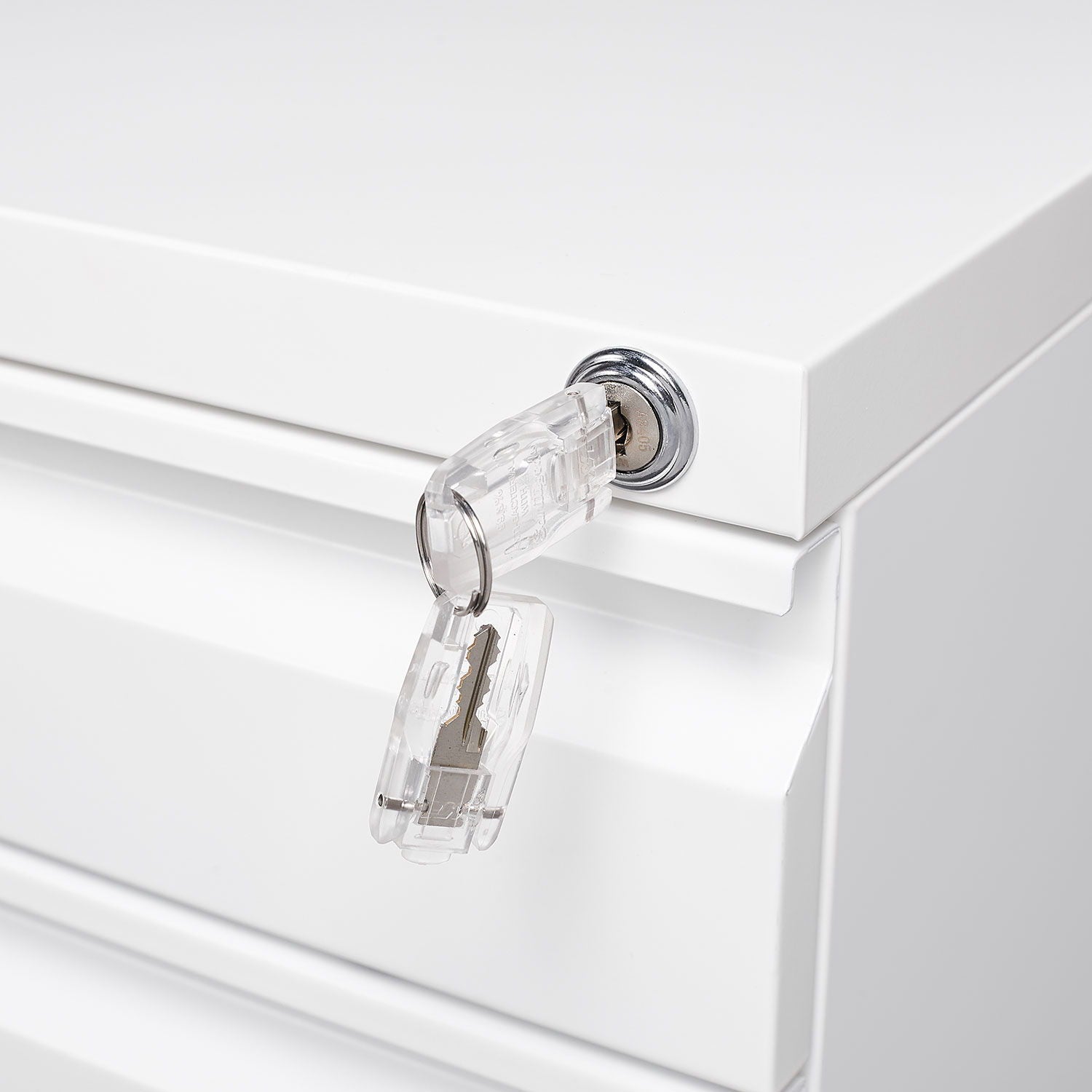 Contemporary 3 Drawer Mobile Filing Cabinet With Lock, Metal Office Storage For Legal / Letter Size