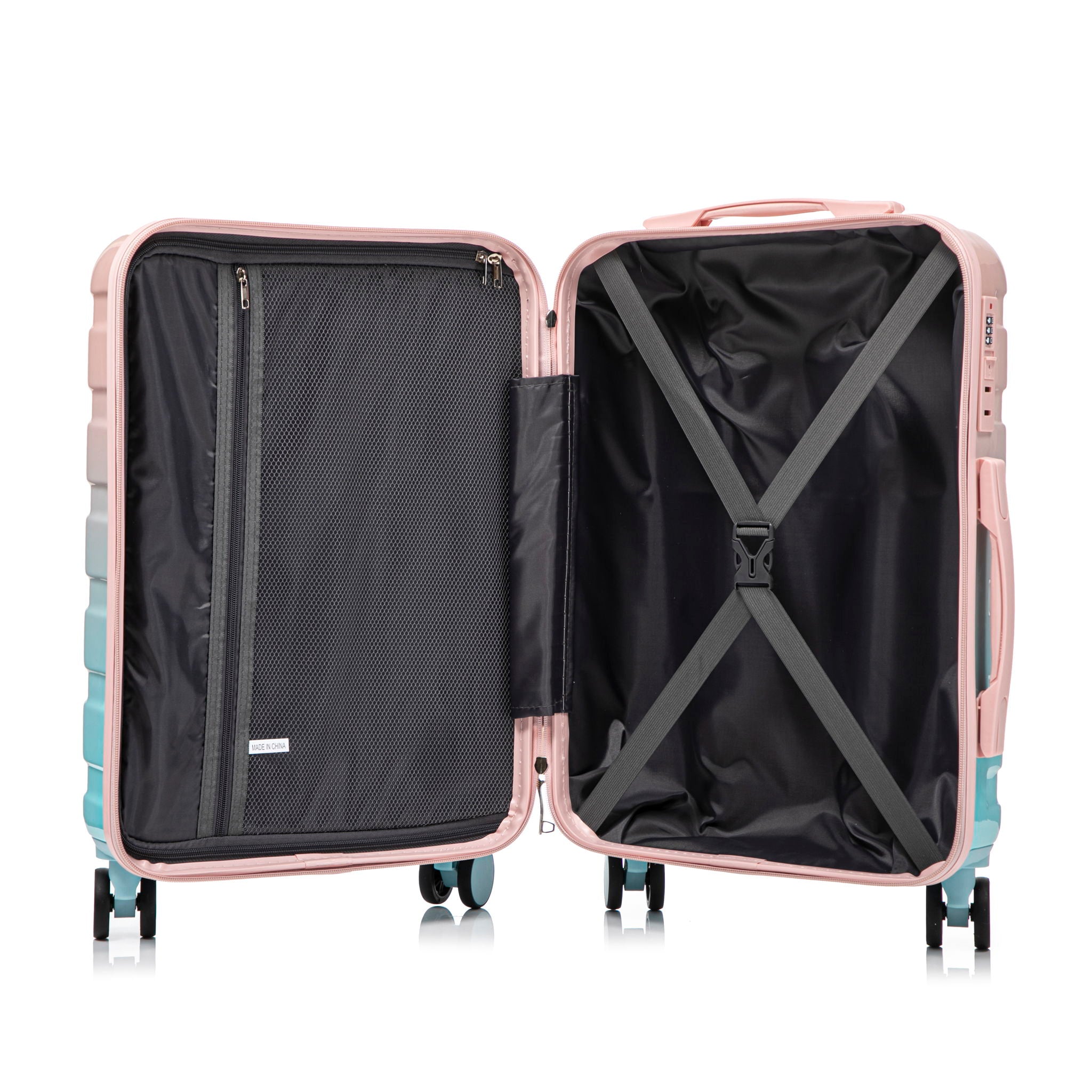 Luggage Set 14" / 20" With Combination Lock And Cosmetic Case