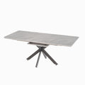 Modern Extendable Dining Table Set With Soft Padded Armless Chairs