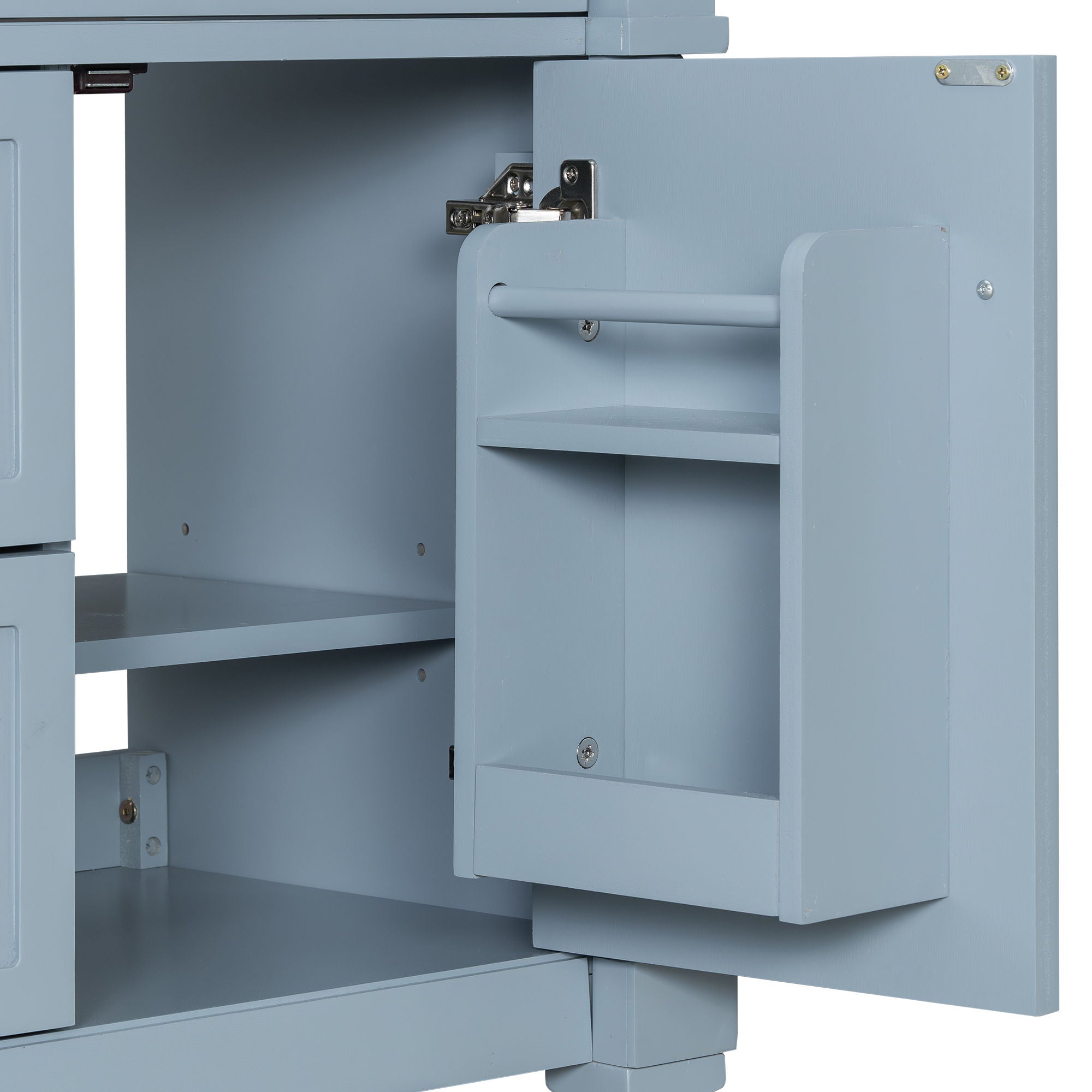 Freestanding Bathroom Vanity With Sink, Adjustable Shelf & Flip Drawer