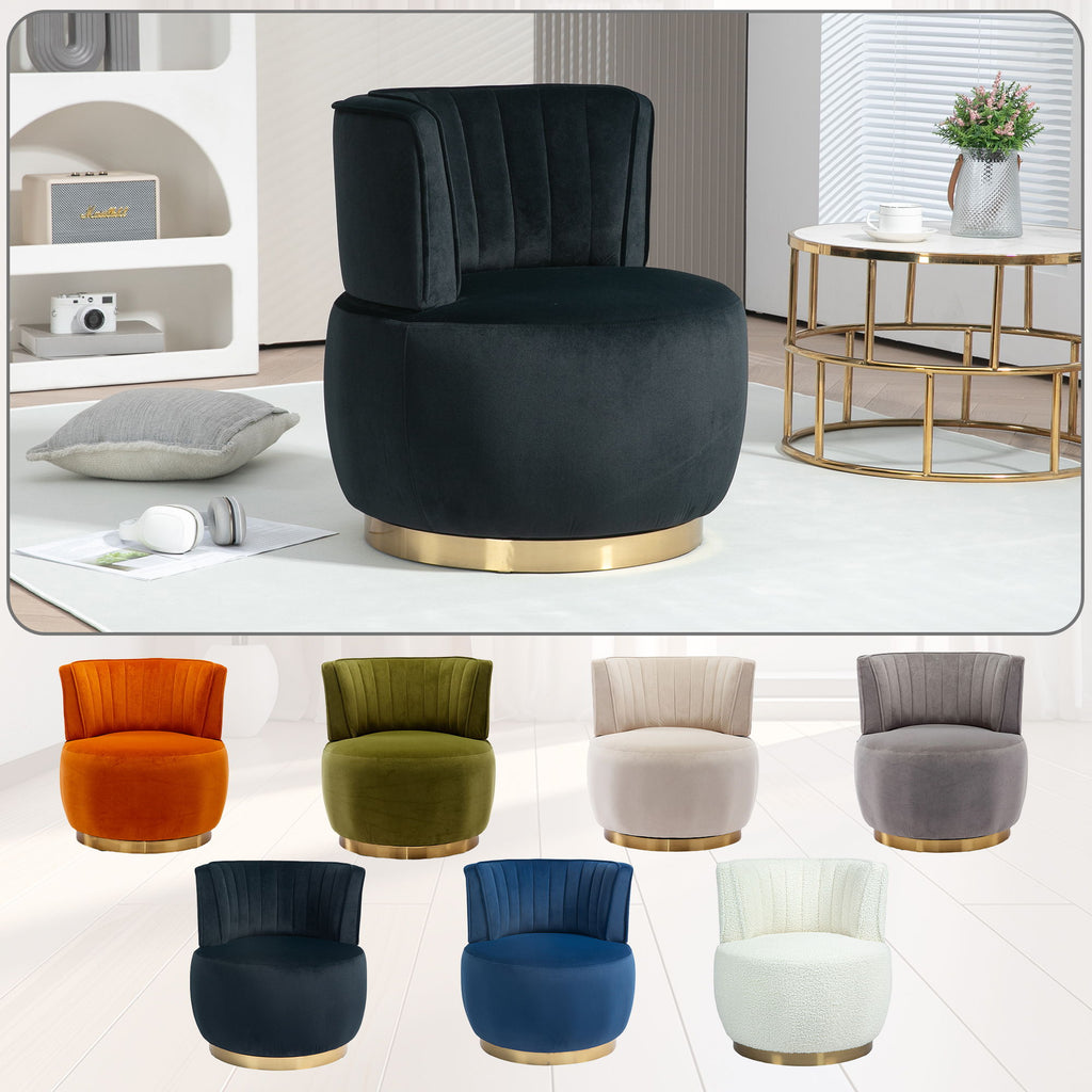 360 Degree Swivel Cuddle Barrel Accent Sofa Chair