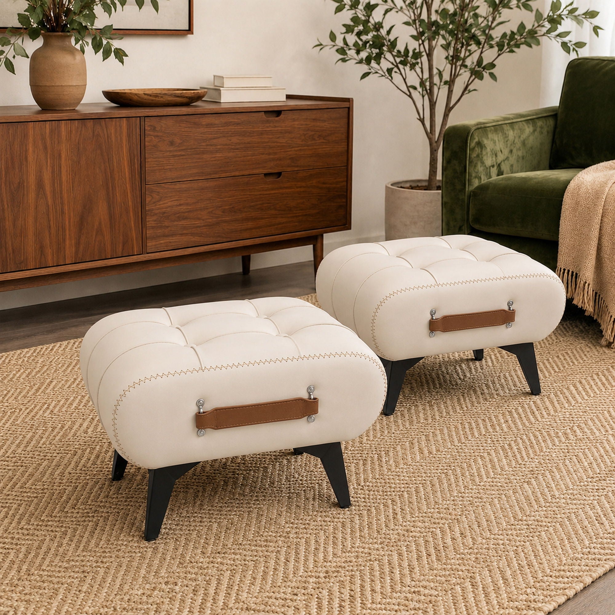 Minimalist Footstool With Hidden Storage
