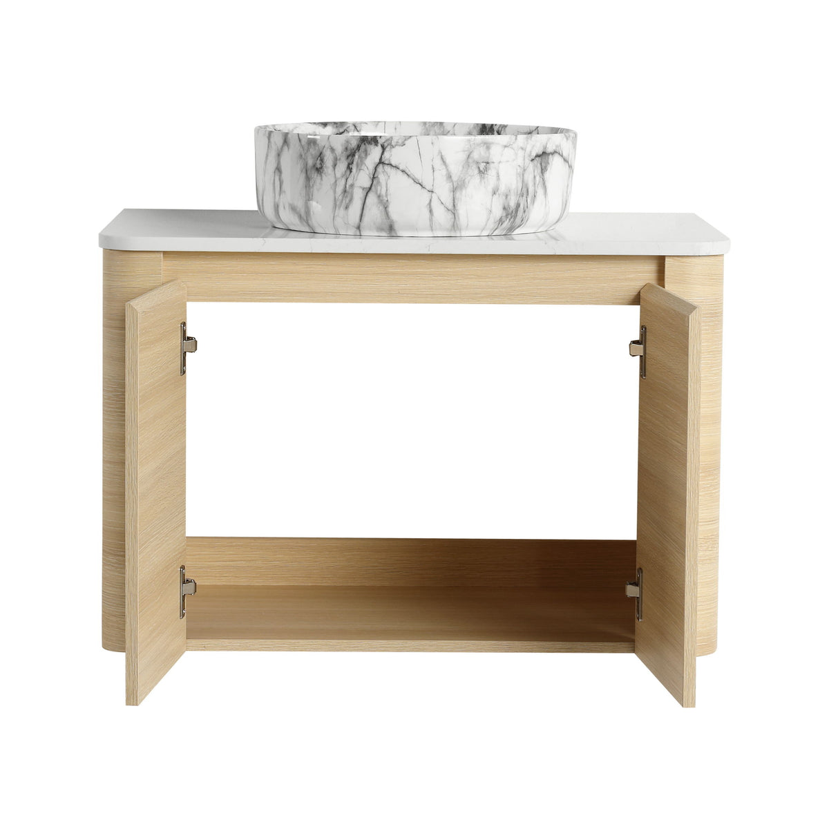 Mounted Bathroom Vanity & Art Sink & 2 Soft Close Doors