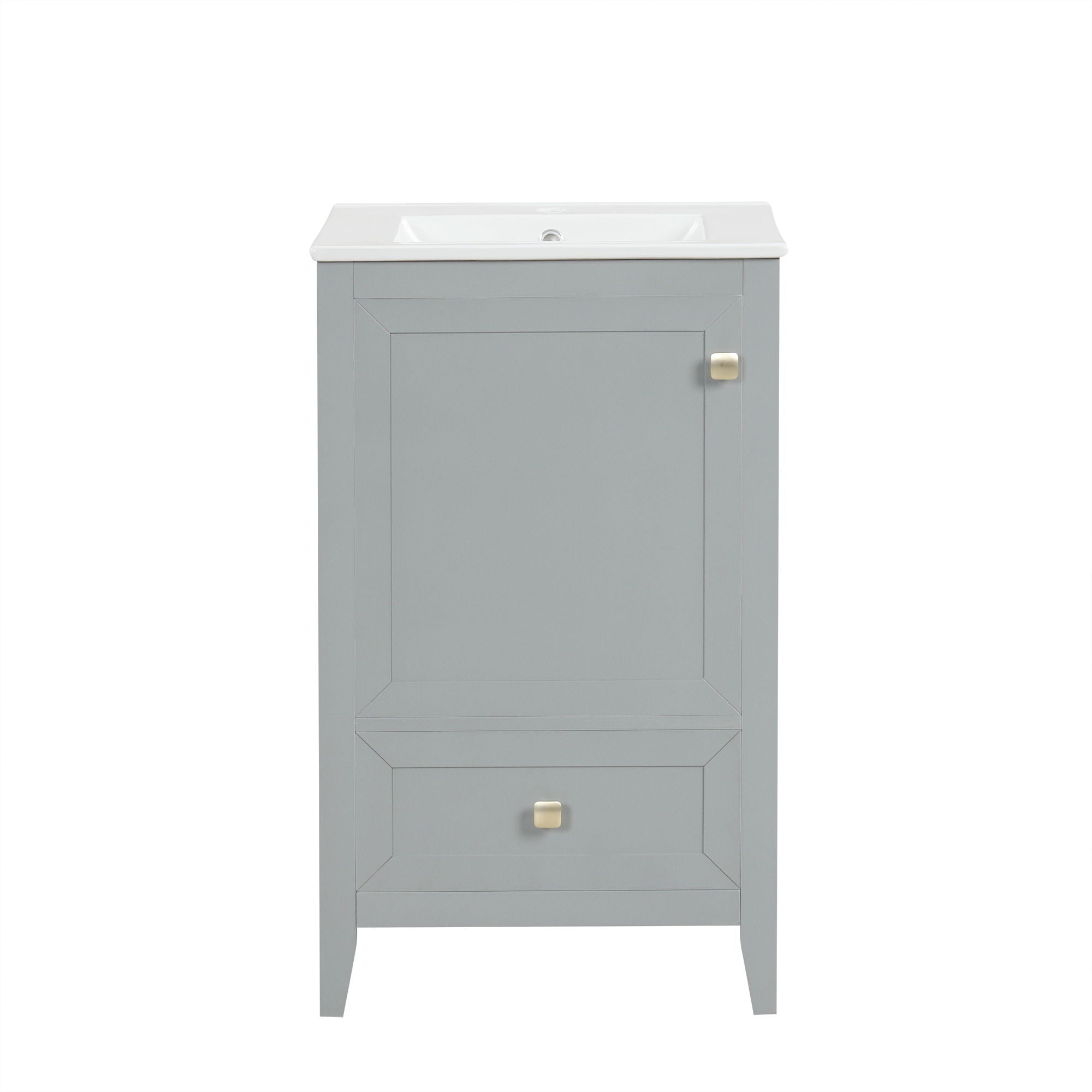 Bathroom Vanity With Sink, Soft Closing Cabinet Door, Storage Rack And Drawer
