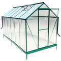 Polycarbonate house, Heavy Duty Outdoor Aluminum Walk-In House Kit With Rain Gutter, Vent And Door For Backyard Garden