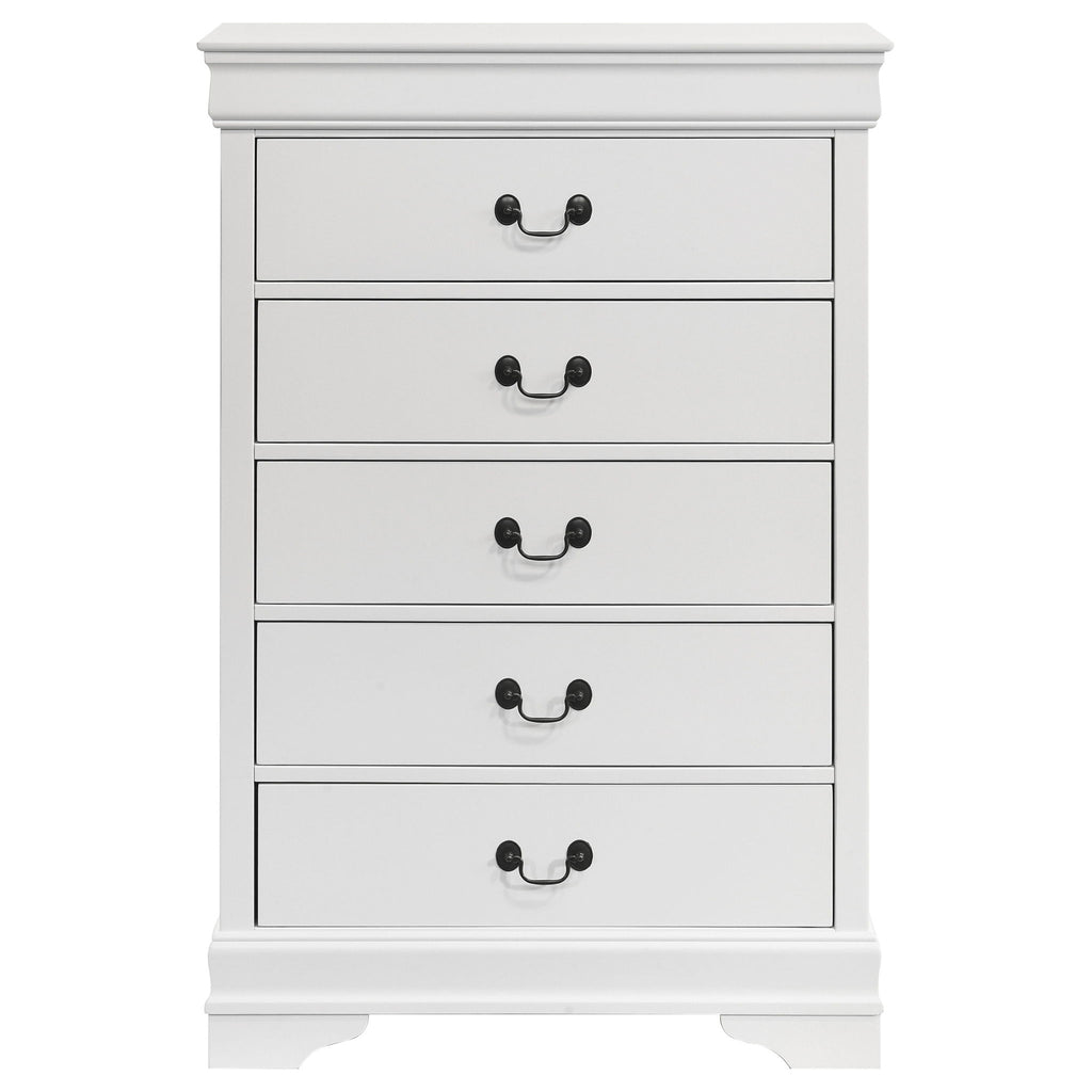 5 Drawer Bedroom Chest - White