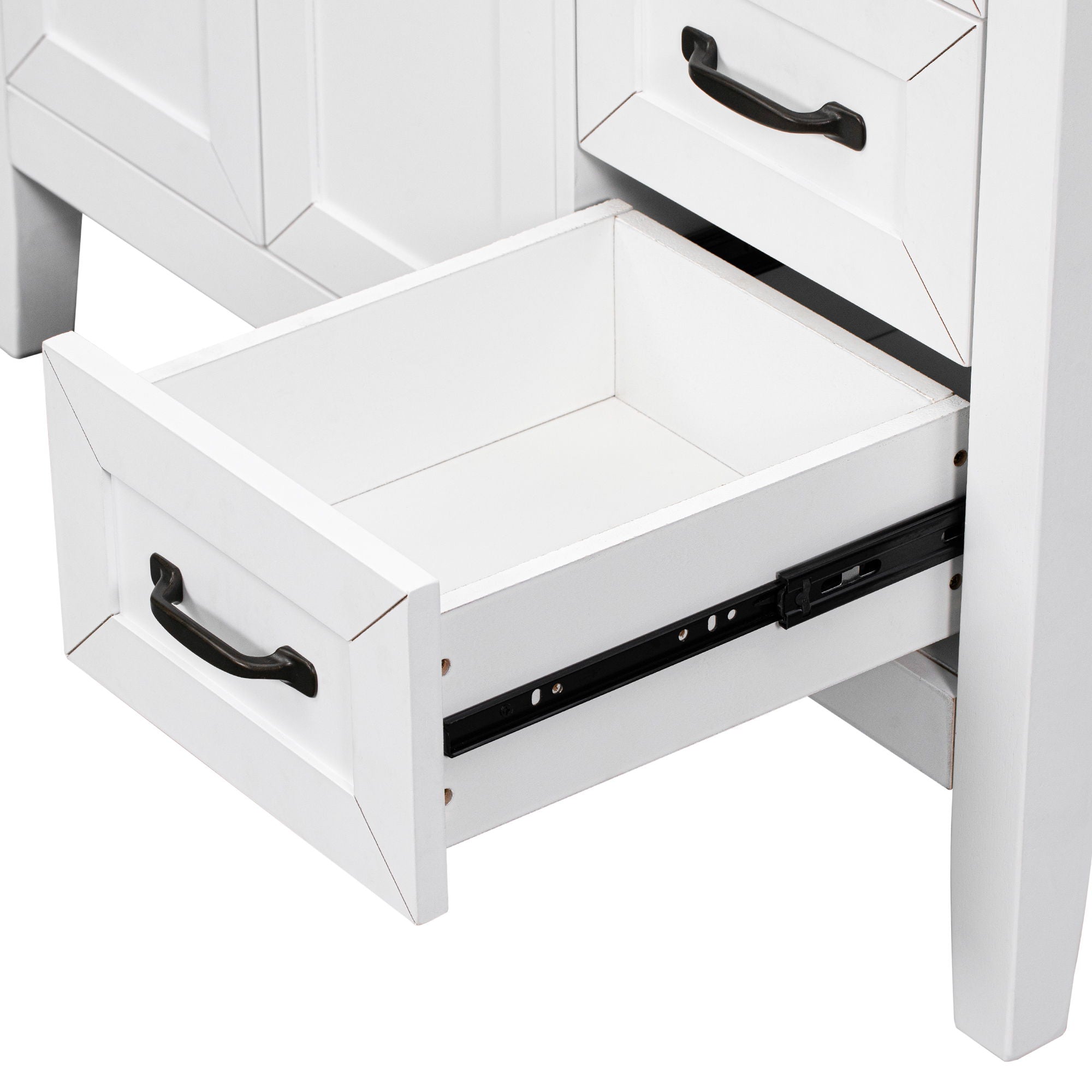 Modern Bathroom Vanity With Sink, Freestanding Design With Drawers And Doors