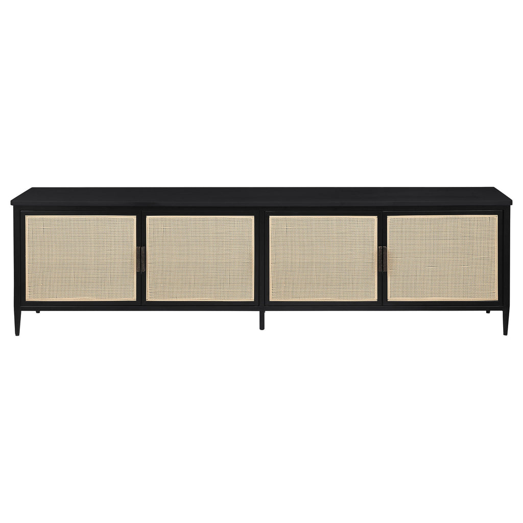 Kenneth - 4 Door TV Stand - Black