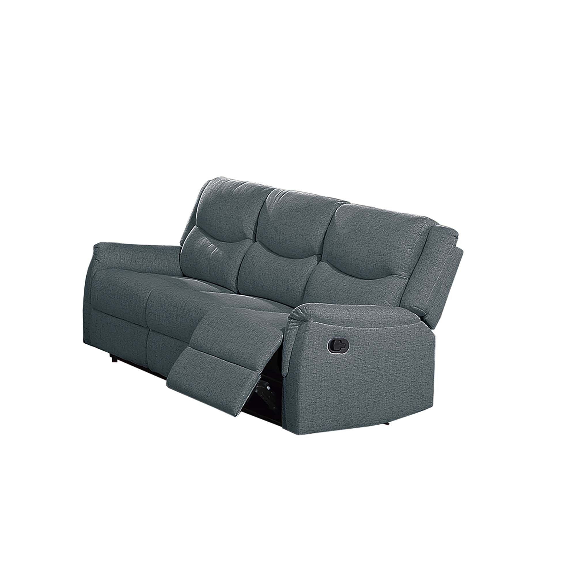 Modern Contemporary Style Recliner Sofa With Plush Armrest And Headrest