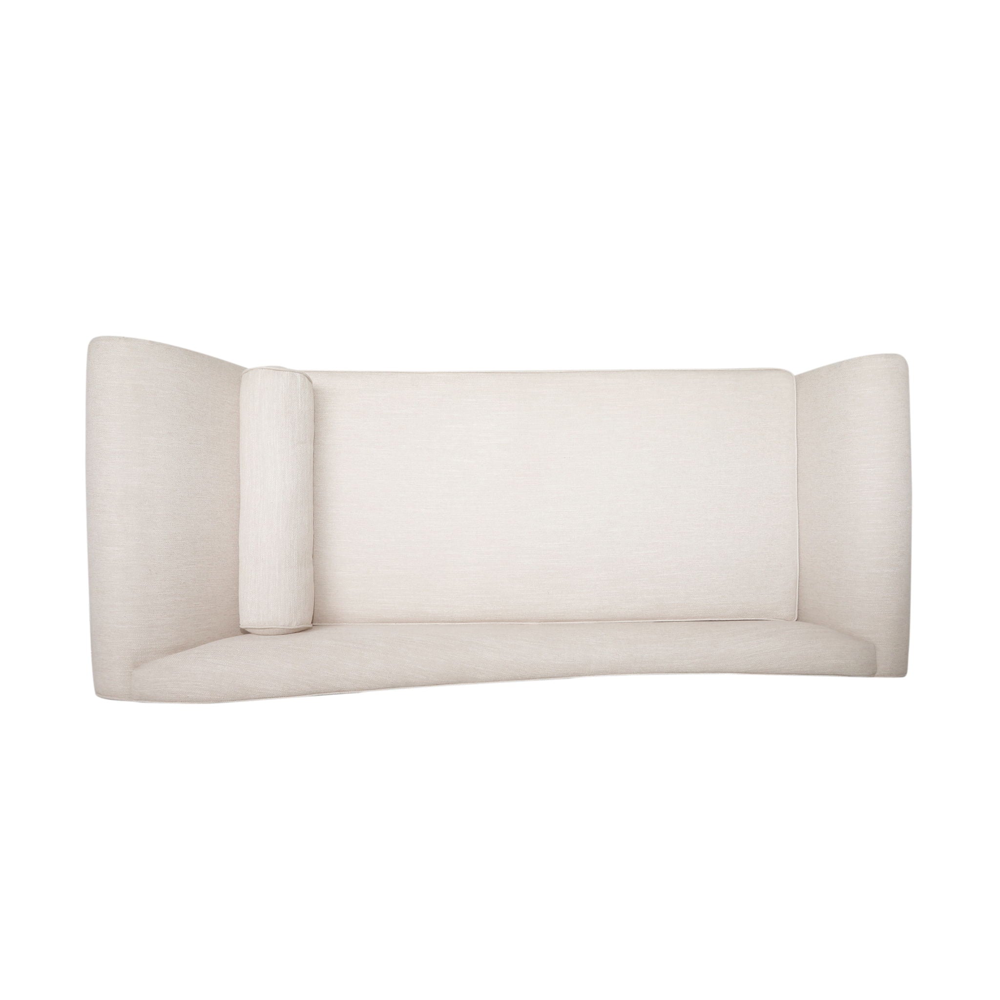 Auroral - Upholstered Chaise Lounge With Scrolled Arms And Tapered Legs