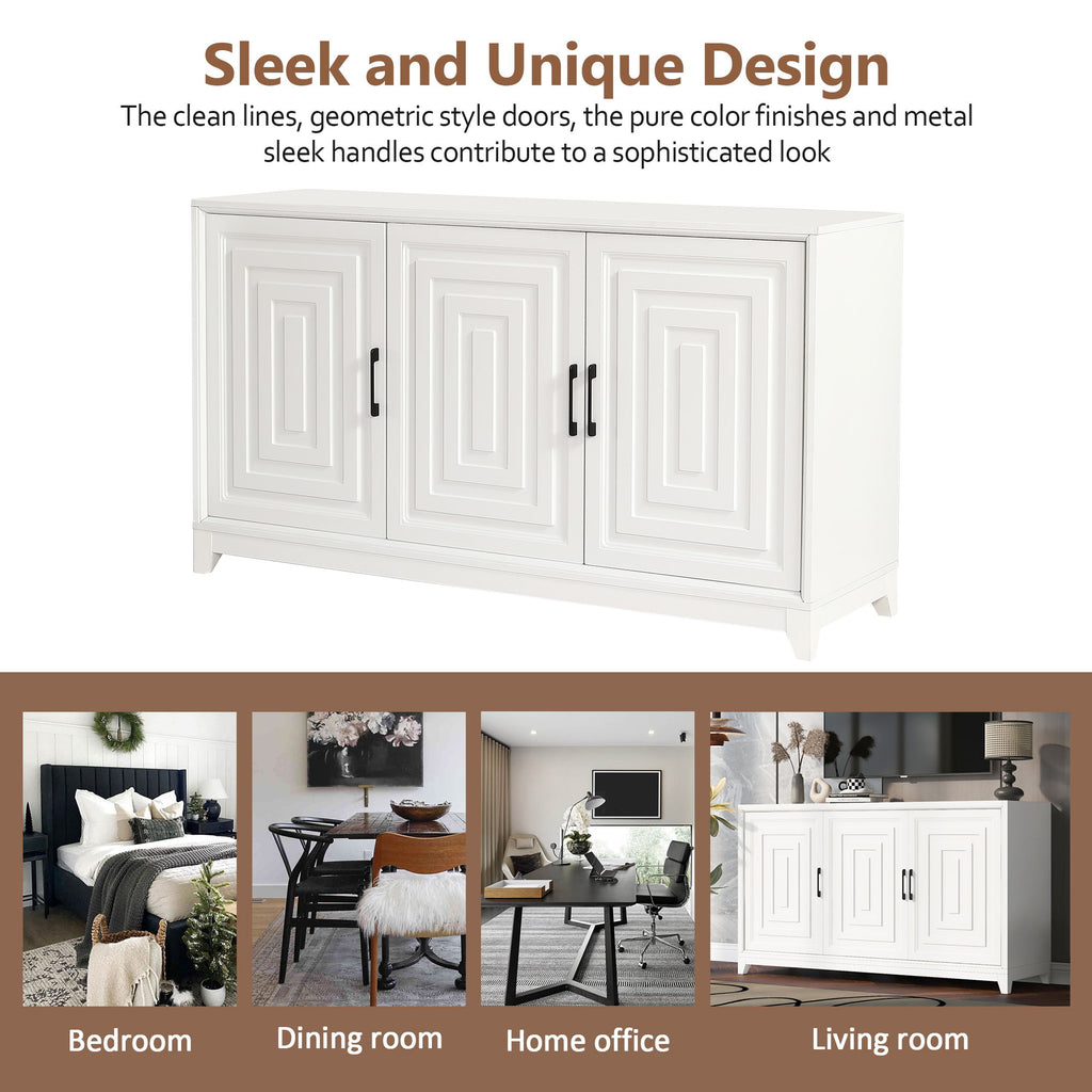 TV Stand, Media Console Cabinet With 2 Spacious Storage Space