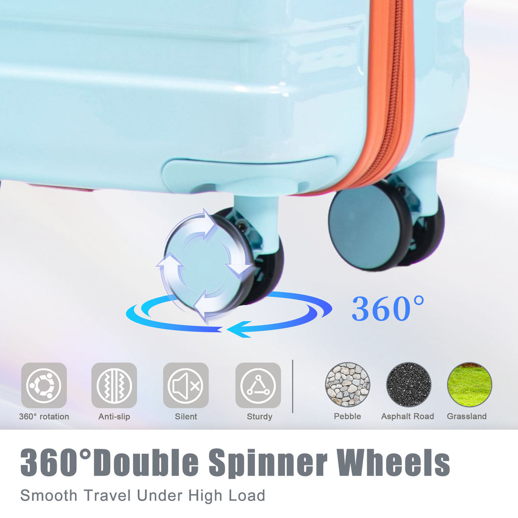 Luggage Set 20" /24" /28" With Combination Lock And Silent Wheels