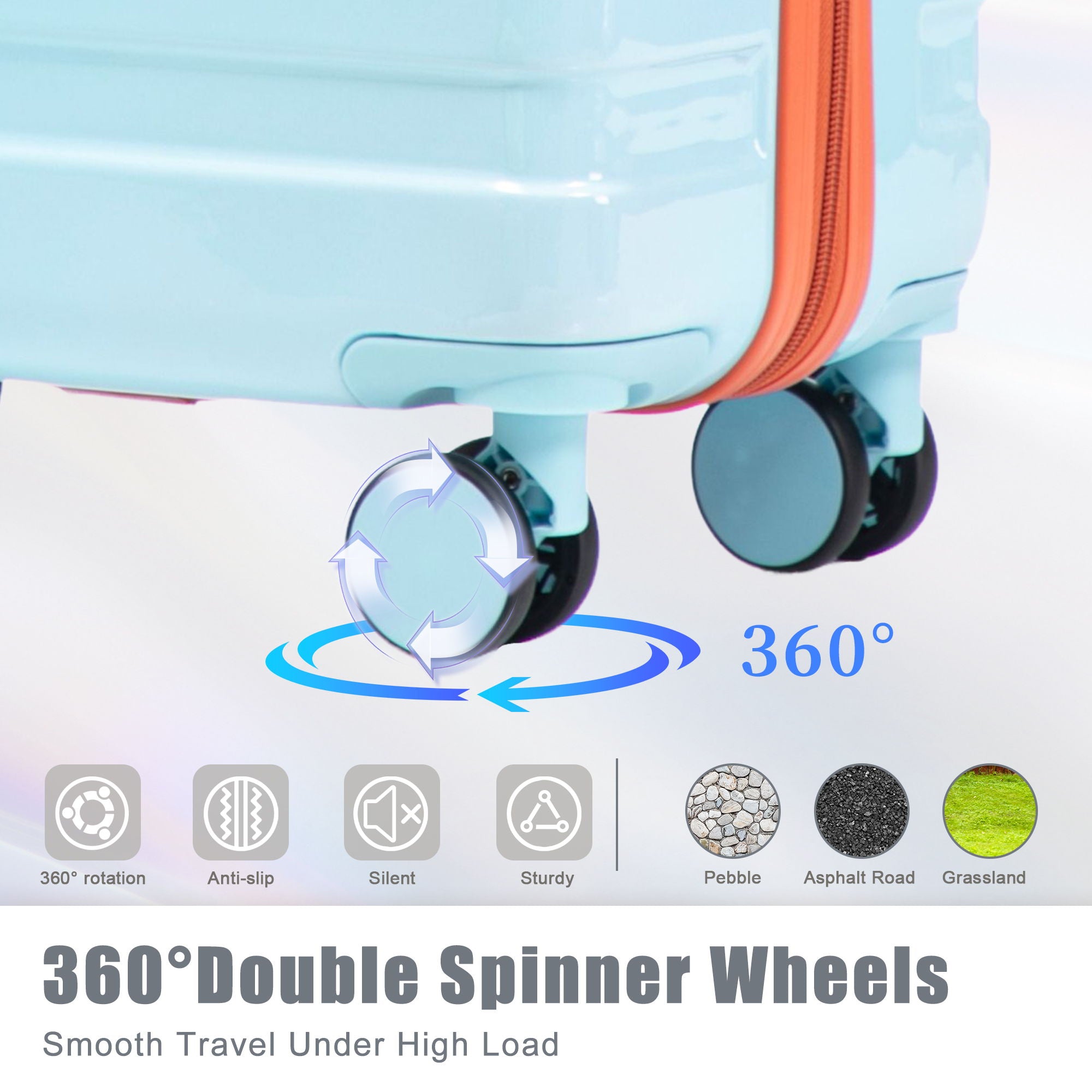 Luggage Set 20" /24" /28" With Combination Lock And Silent Wheels
